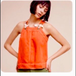 Anthropologie Maeve Overall Tie Top